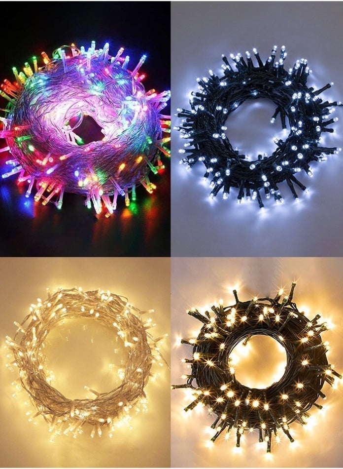 مودي سلسلة إضاءة LED خارجية بطول 50 مترًا، بألوان دافئة/ذهبية وRGB، مقاومة للماء، مثالية لتزيين رمضان، والعيد، والكريسماس، والحدائق، والشرفات، والحفلات، والمناسبات الاحتفالية، مزودة بـ 480 مصباح LED. - Image 2